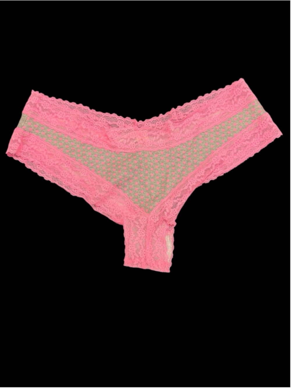 Women's Victoria's Secret Cheeky Panties L Pink Gray